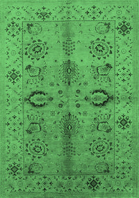 Oriental Emerald Green Industrial Rug, urb3042emgrn