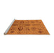 Sideview of Machine Washable Oriental Orange Industrial Area Rugs, wshurb3042org