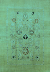 Oriental Turquoise Industrial Rug, urb3043turq