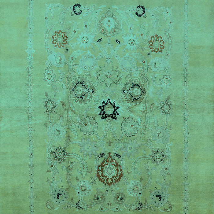 Oriental Turquoise Industrial Rug, urb3043turq