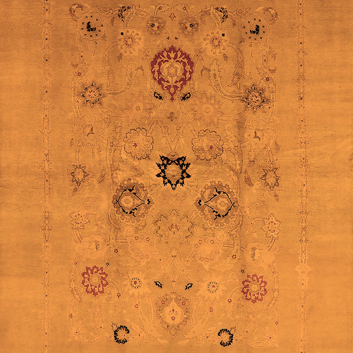 Machine Washable Oriental Orange Industrial Area Rugs, wshurb3043org