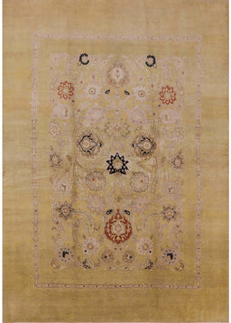 Mid-Century Modern Brown Sand Brown Oriental Rug, urb3043