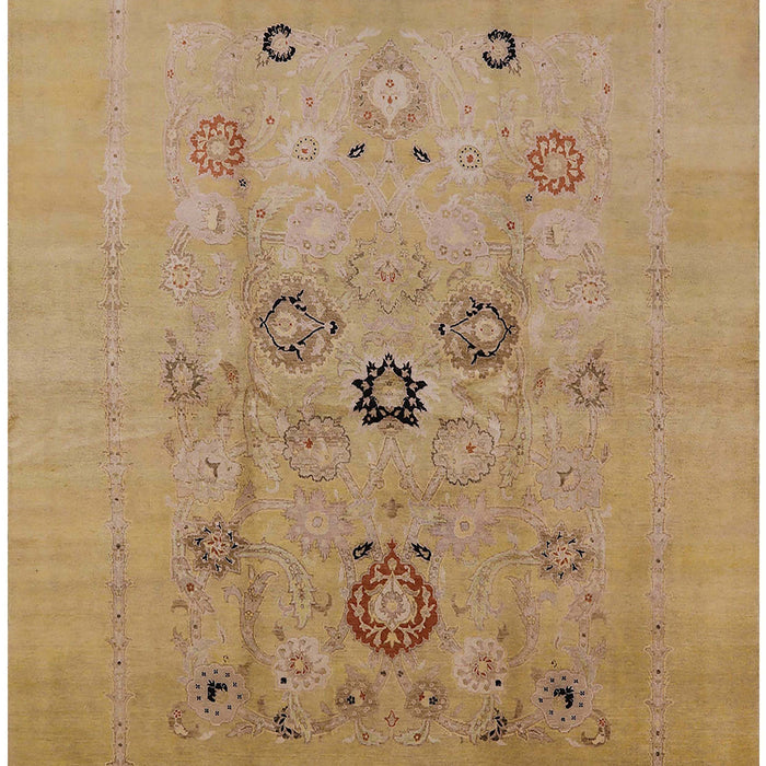 Mid-Century Modern Brown Sand Brown Oriental Rug, urb3043