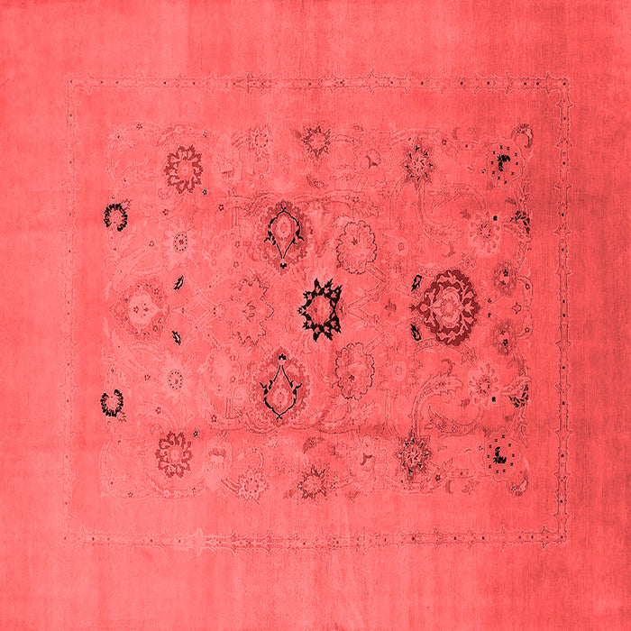 Machine Washable Oriental Red Industrial Rug, wshurb3043red