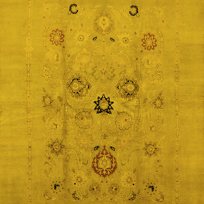 Oriental Yellow Industrial Rug, urb3043yw