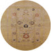 Round Machine Washable Industrial Modern Brown Sand Brown Rug, wshurb3043