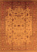 Machine Washable Oriental Orange Industrial Area Rugs, wshurb3044org