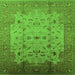 Square Oriental Green Industrial Rug, urb3044grn