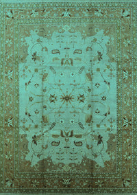 Oriental Turquoise Industrial Rug, urb3044turq