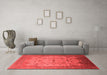 Industrial Red Washable Rugs