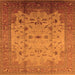 Square Oriental Orange Industrial Rug, urb3044org