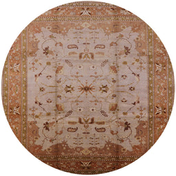 Round Machine Washable Industrial Modern Mahogany Brown Rug, wshurb3044