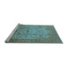 Sideview of Machine Washable Oriental Light Blue Industrial Rug, wshurb3044lblu