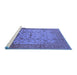 Sideview of Machine Washable Oriental Blue Industrial Rug, wshurb3044blu