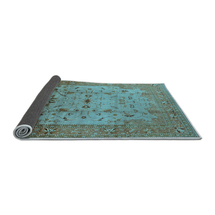 Sideview of Oriental Light Blue Industrial Rug, urb3044lblu