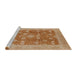 Sideview of Machine Washable Industrial Modern Brown Sand Brown Rug, wshurb3045