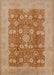 Mid-Century Modern Brown Sand Brown Oriental Rug, urb3045