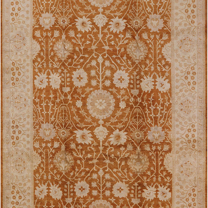 Mid-Century Modern Brown Sand Brown Oriental Rug, urb3045