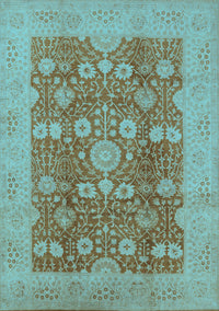 Oriental Light Blue Industrial Rug, urb3045lblu