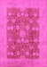 Machine Washable Oriental Pink Industrial Rug, wshurb3045pnk