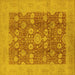 Square Oriental Yellow Industrial Rug, urb3045yw