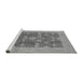 Sideview of Machine Washable Oriental Gray Industrial Rug, wshurb3045gry