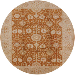 Round Machine Washable Industrial Modern Brown Sand Brown Rug, wshurb3045