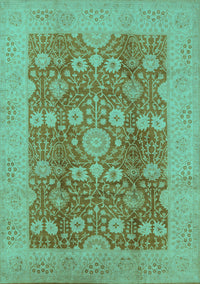 Oriental Turquoise Industrial Rug, urb3045turq