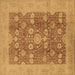 Square Oriental Brown Industrial Rug, urb3045brn