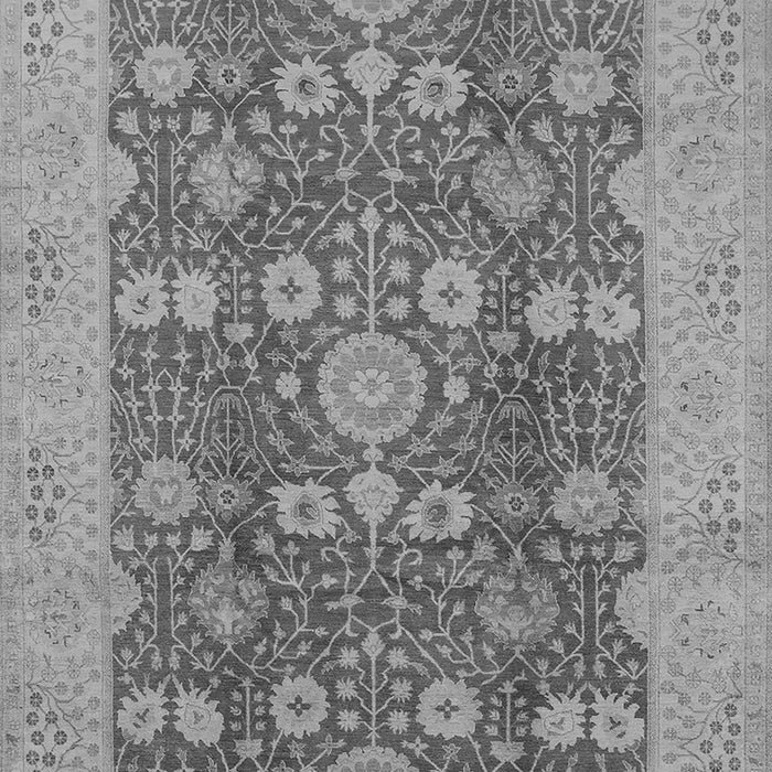 Machine Washable Oriental Gray Industrial Rug, wshurb3045gry
