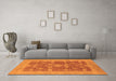 Machine Washable Oriental Orange Industrial Area Rugs in a Living Room, wshurb3045org