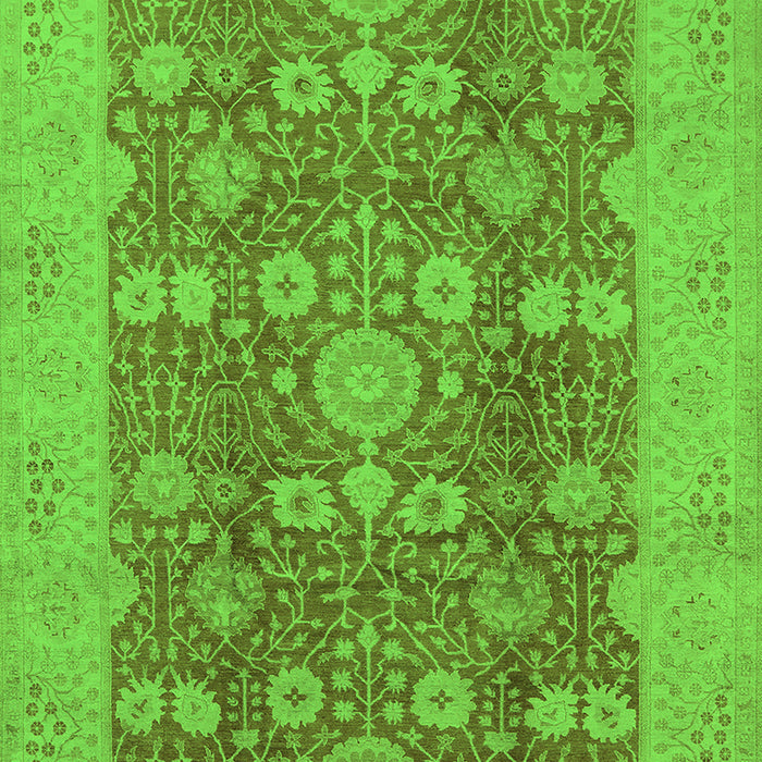 Machine Washable Oriental Green Industrial Area Rugs, wshurb3045grn