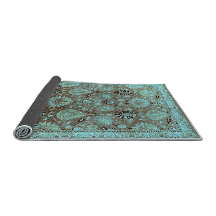 Sideview of Oriental Light Blue Industrial Rug, urb3046lblu