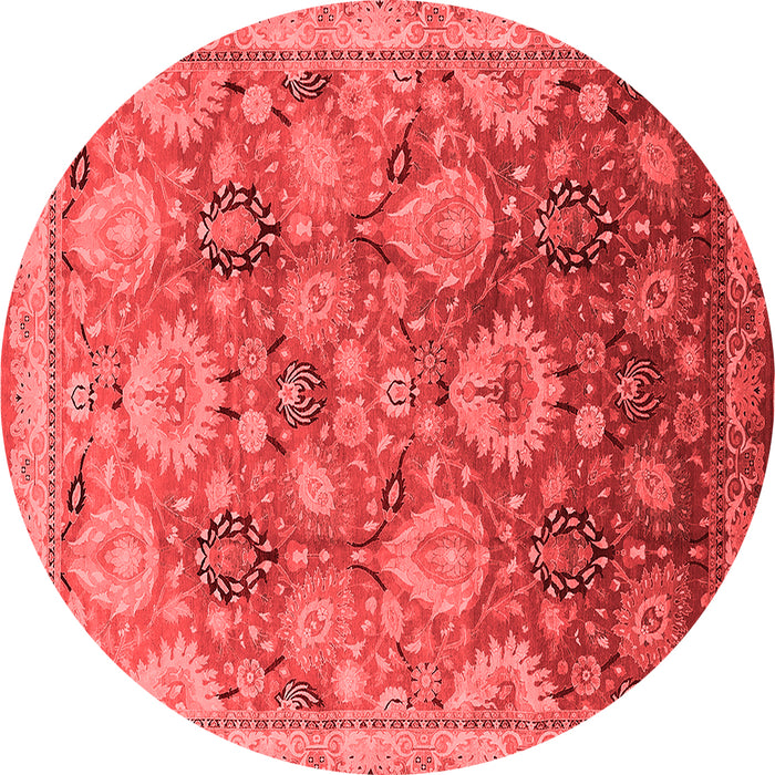 Machine Washable Oriental Red Industrial Rug, wshurb3046red