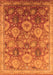 Machine Washable Oriental Orange Industrial Area Rugs, wshurb3046org