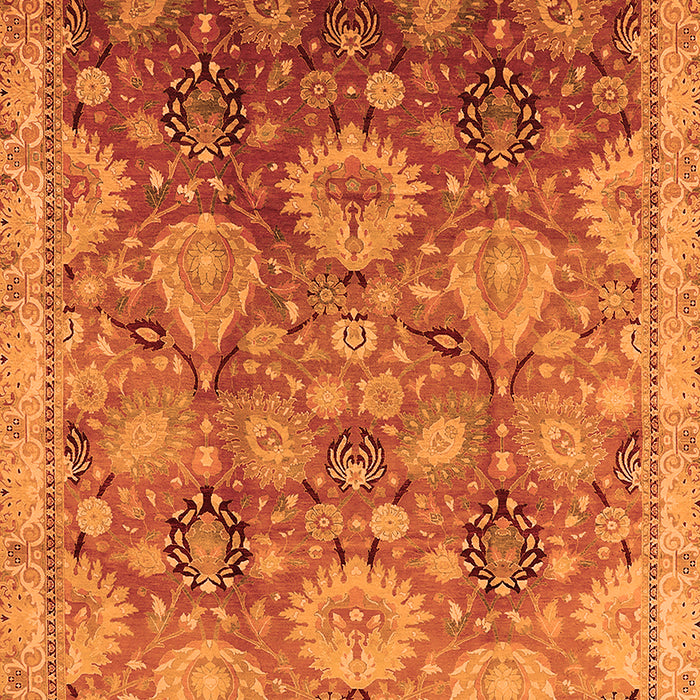 Machine Washable Oriental Orange Industrial Area Rugs, wshurb3046org