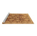 Sideview of Machine Washable Oriental Brown Industrial Rug, wshurb3046brn