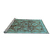 Sideview of Machine Washable Oriental Light Blue Industrial Rug, wshurb3046lblu