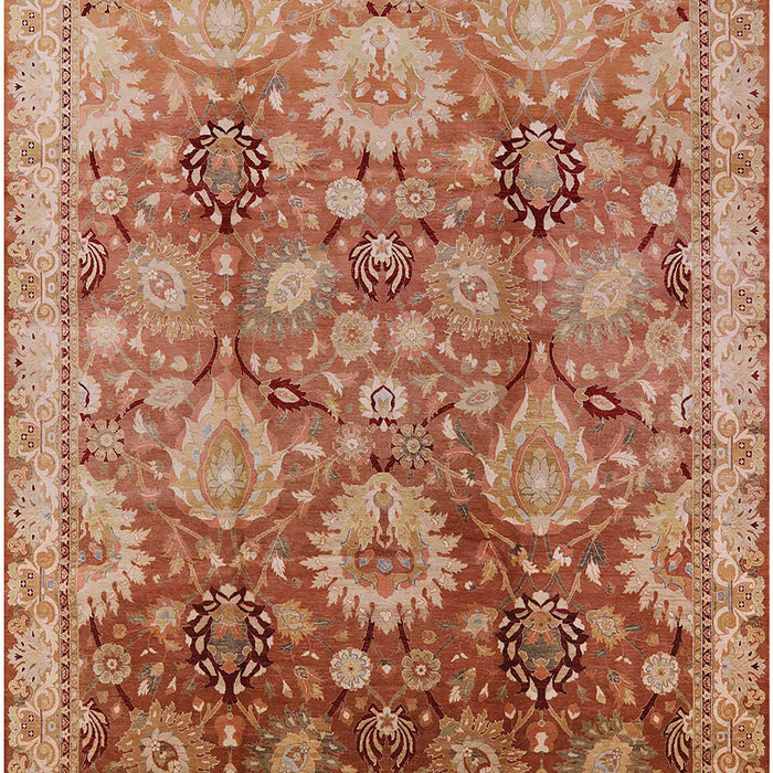Mid-Century Modern Brown Sand Brown Oriental Rug, urb3046