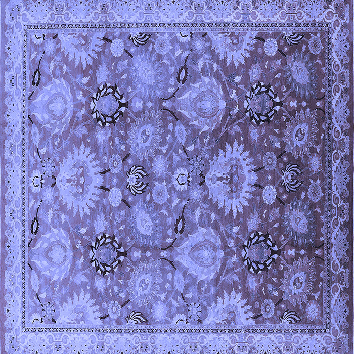 Square Oriental Blue Industrial Rug, urb3046blu
