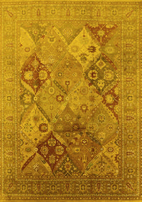 Oriental Yellow Industrial Rug, urb3047yw