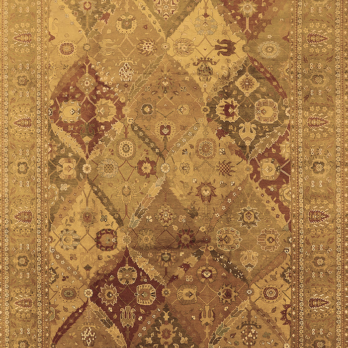 Machine Washable Oriental Brown Industrial Rug, wshurb3047brn