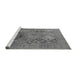 Sideview of Machine Washable Oriental Gray Industrial Rug, wshurb3047gry