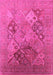 Machine Washable Oriental Pink Industrial Rug, wshurb3047pnk