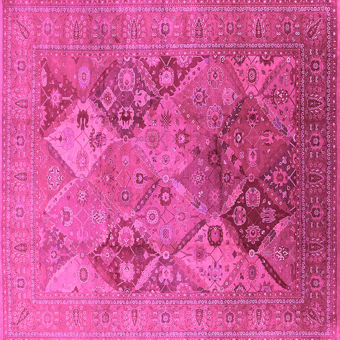 Square Oriental Pink Industrial Rug, urb3047pnk
