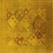 Square Oriental Yellow Industrial Rug, urb3047yw