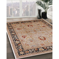 Mid-Century Modern Sienna Brown Oriental Rug, urb3048