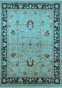 Oriental Light Blue Industrial Rug, urb3048lblu