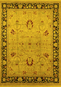 Oriental Yellow Industrial Rug, urb3048yw