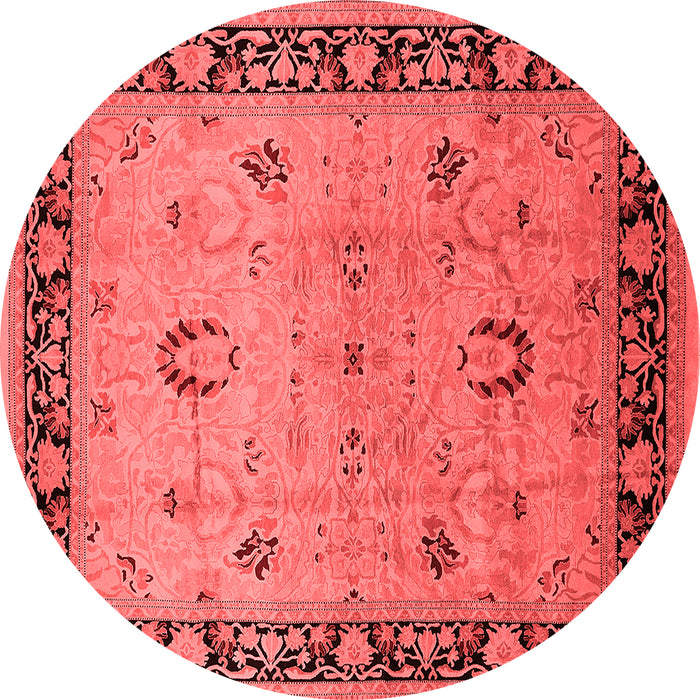 Machine Washable Oriental Red Industrial Rug, wshurb3048red